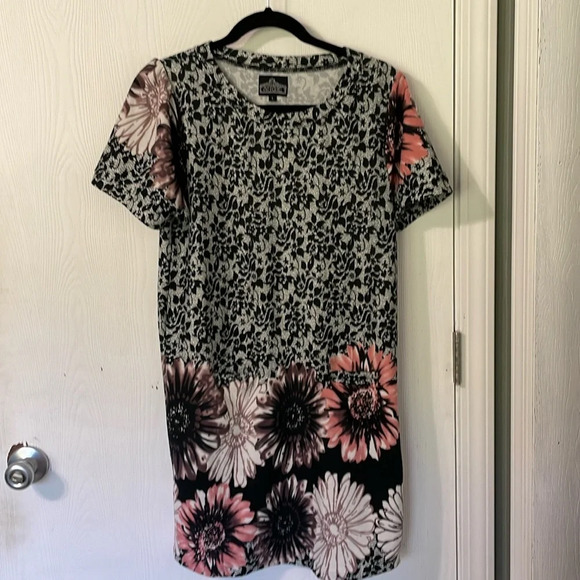 Angie floral contour midi dress with pockets size large - Picture 1 of 8
